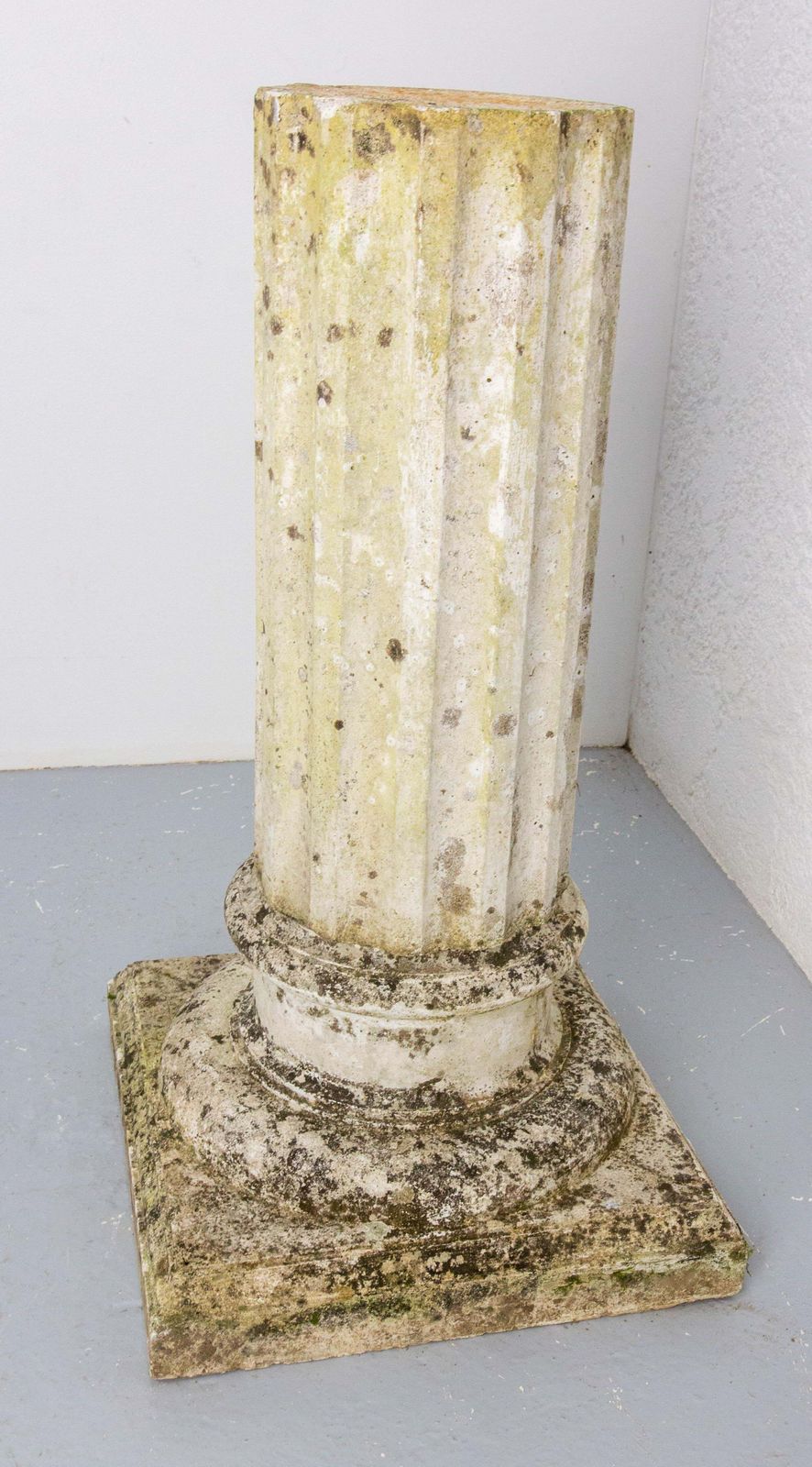 Pair Of Garden Cement Column French, Mid 20th Century photo vintage