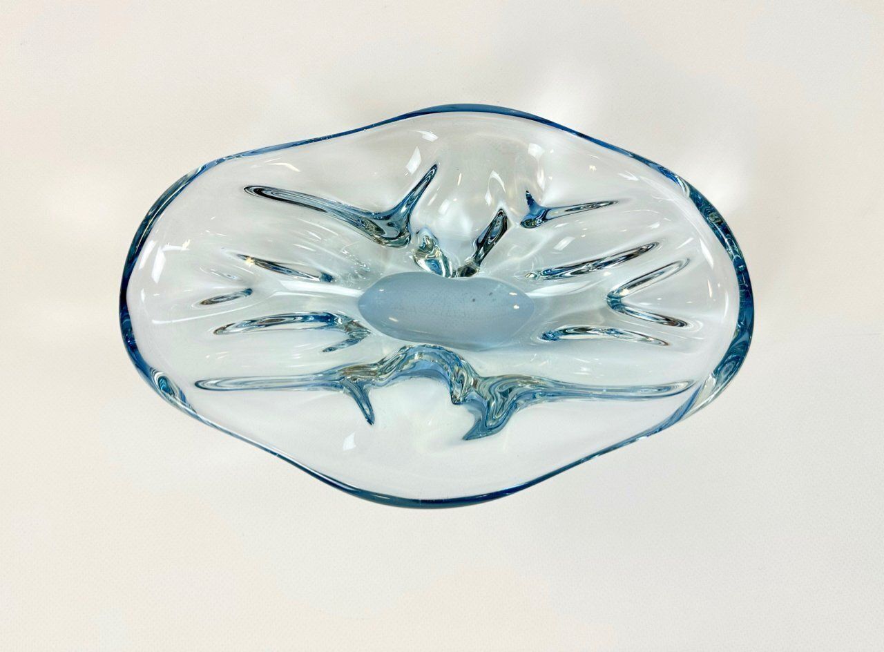 Art Glass Bowl Attributed To Josef Hospodka For Chribska Sklarna, 1960s photo buy