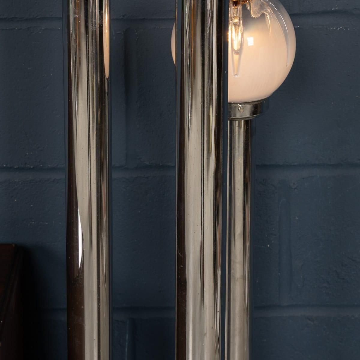 photo buy Vintage 20th Century Italian Chrome & Glass Floor Lamp By Mazzega C.1970