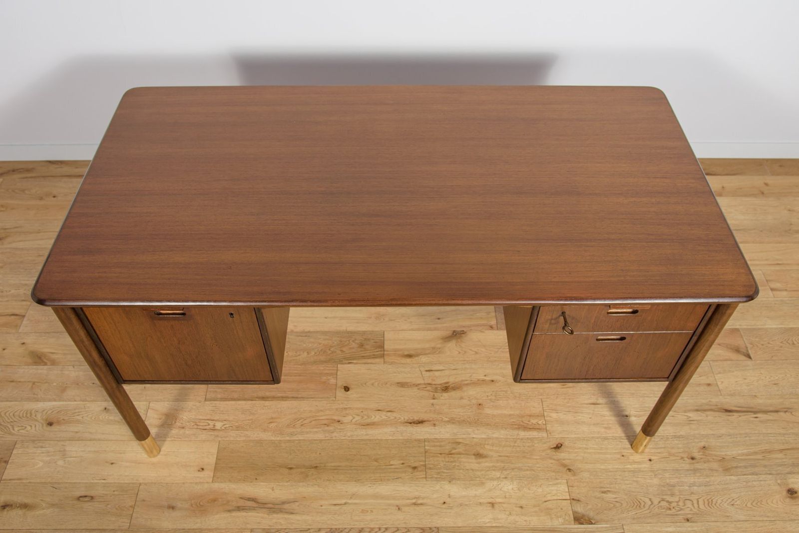 Mid Century Teak Desk By Sten Blomberg For Seffle Möbelfabrik, Sweden, 1960s photo 2324.0