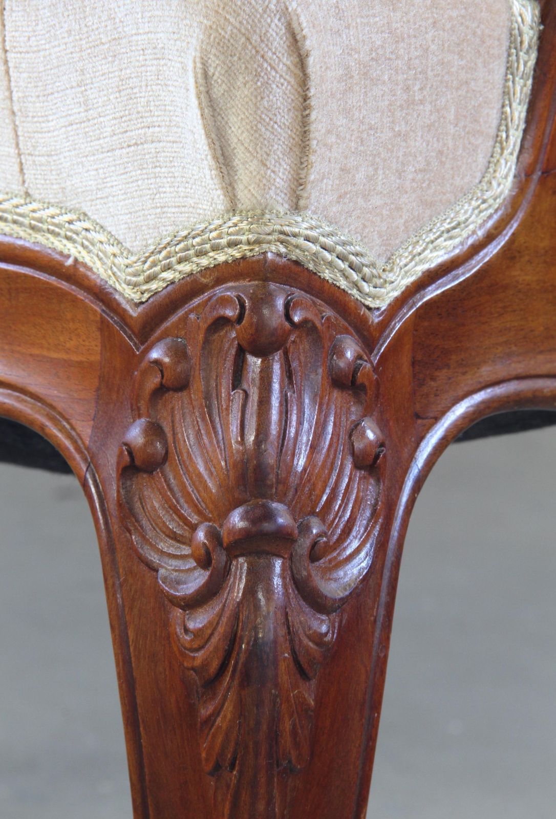 Antique Louis XV Style 19th Century Sofa, French photo vintage