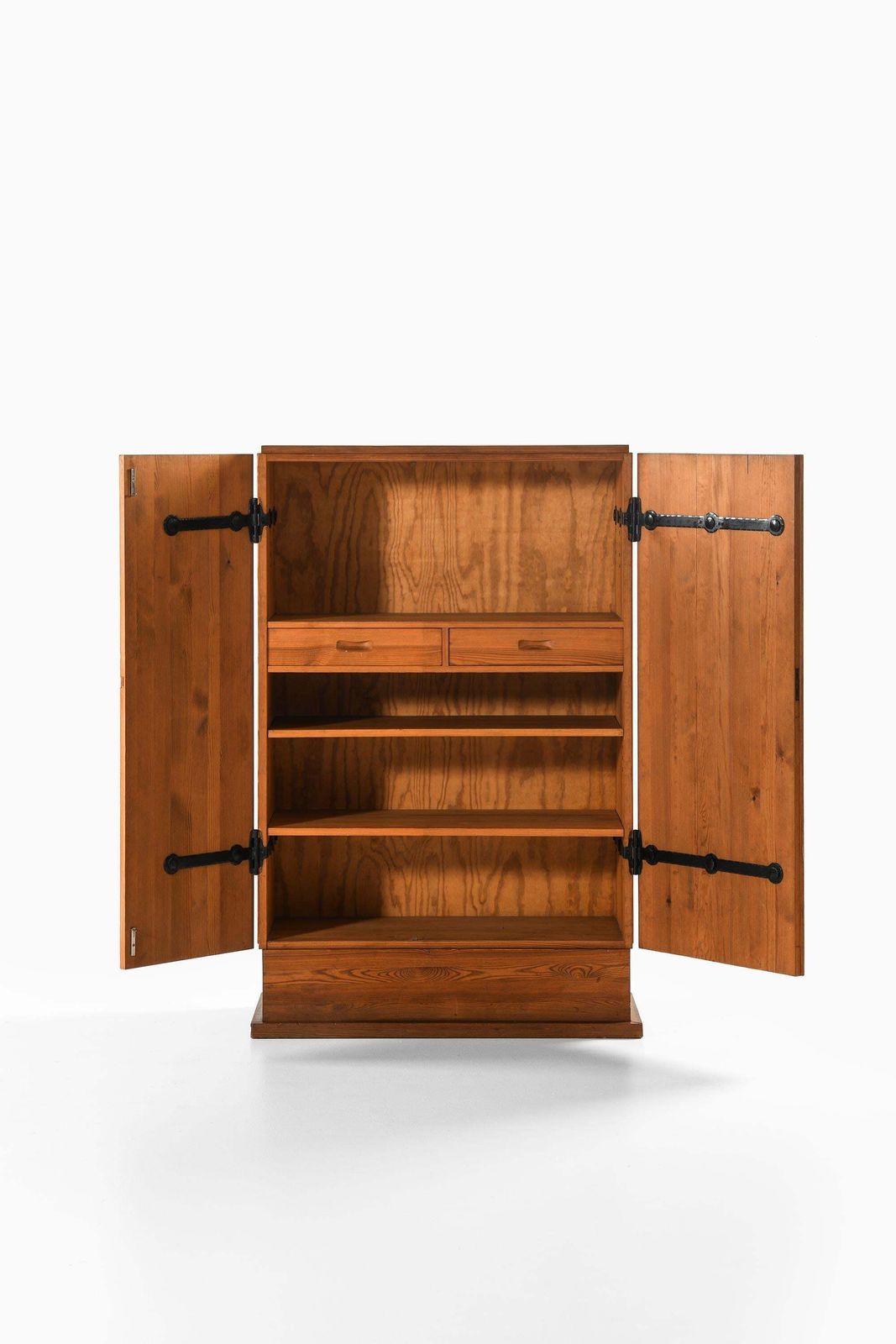 Lovö Cabinet In Iron, Pine And Wrought Iron By Axel Einar Hjorth, 1930s photo vinterior