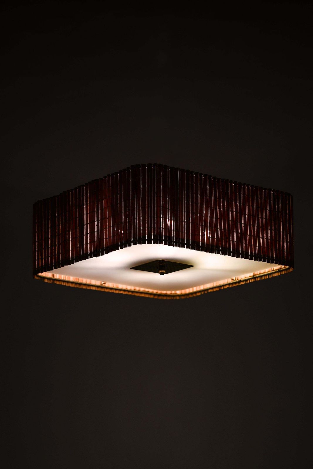 Ceiling Lamp In Brass And Glass By Paavo Tynell, 1940s photo 14623.0