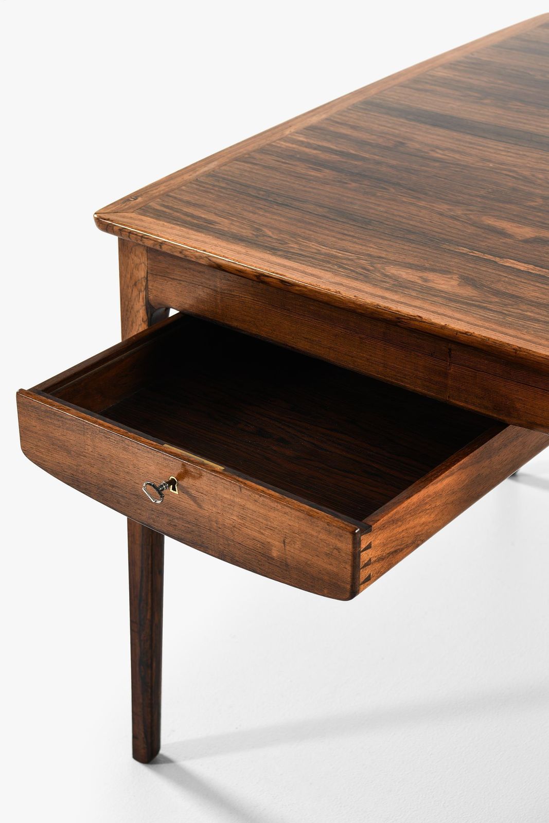 Freestanding Desk In Brass And Rosewood By Ole Wanscher, 1959 photo vinterior