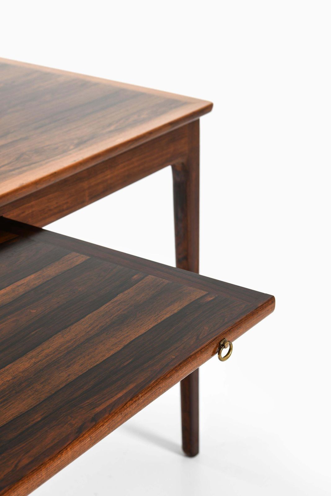 photo for sale Freestanding Desk In Brass And Rosewood By Ole Wanscher, 1959