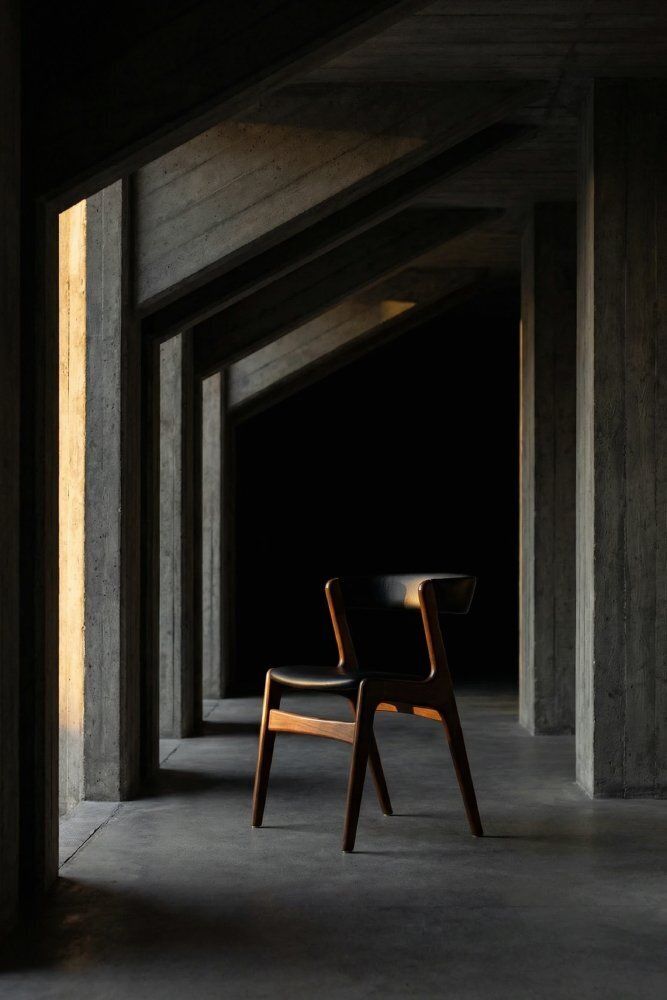 photo buy Mid Century Modern Danish Fire Office Chair In Teak, 1960s