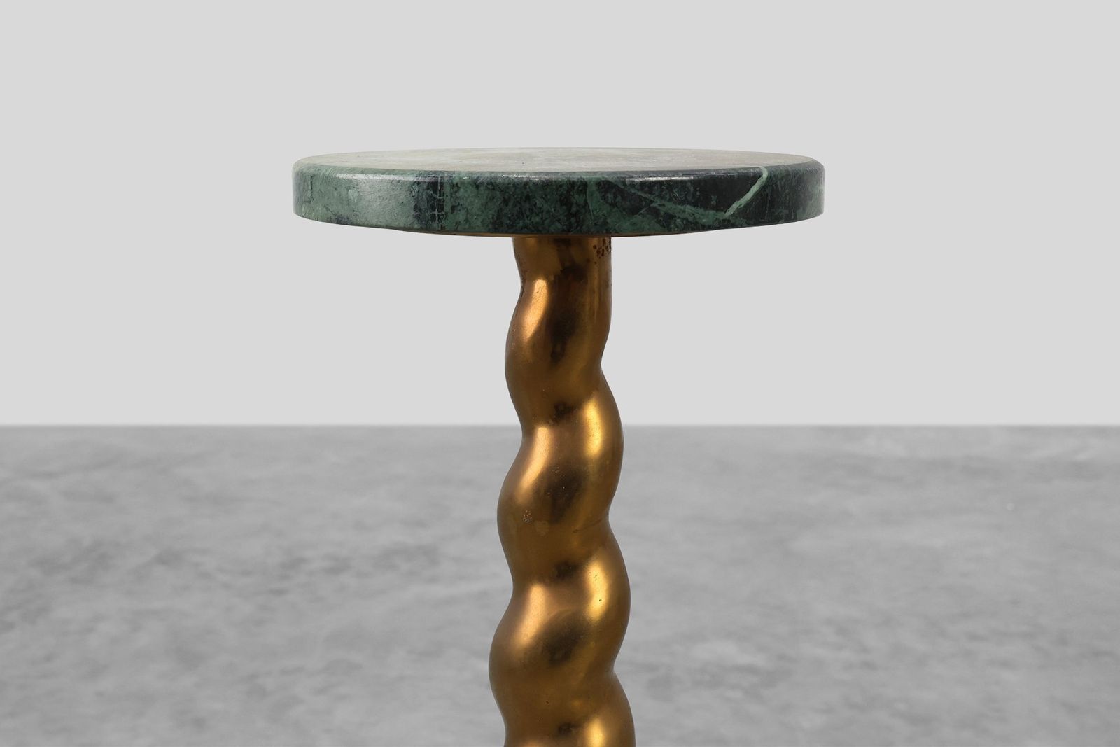 Art Deco Side Table With Green Marble Top And Bronze Base, Belgium, 1925 photo furniture