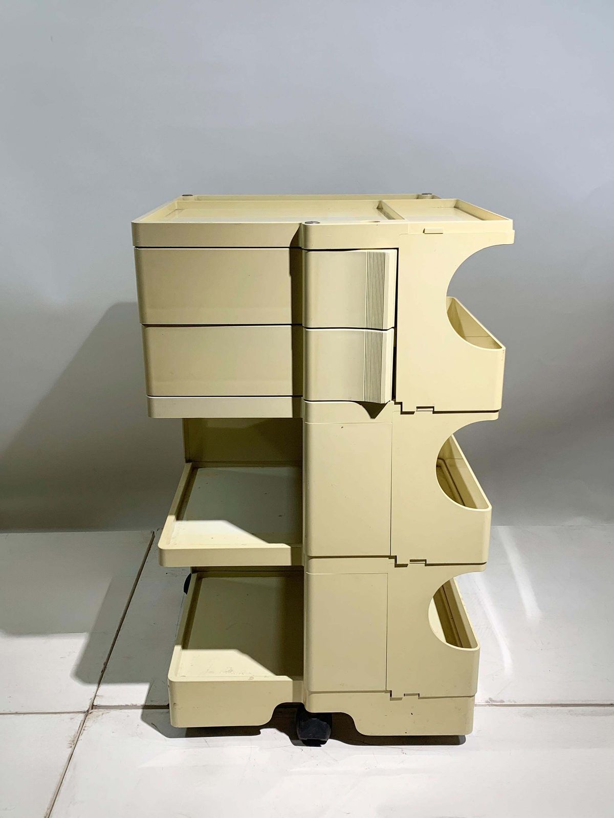 Joe Colombo "Boby" Abs Storage Trolley For Bieffeplast, Italy, Circa 1970s photo for sale