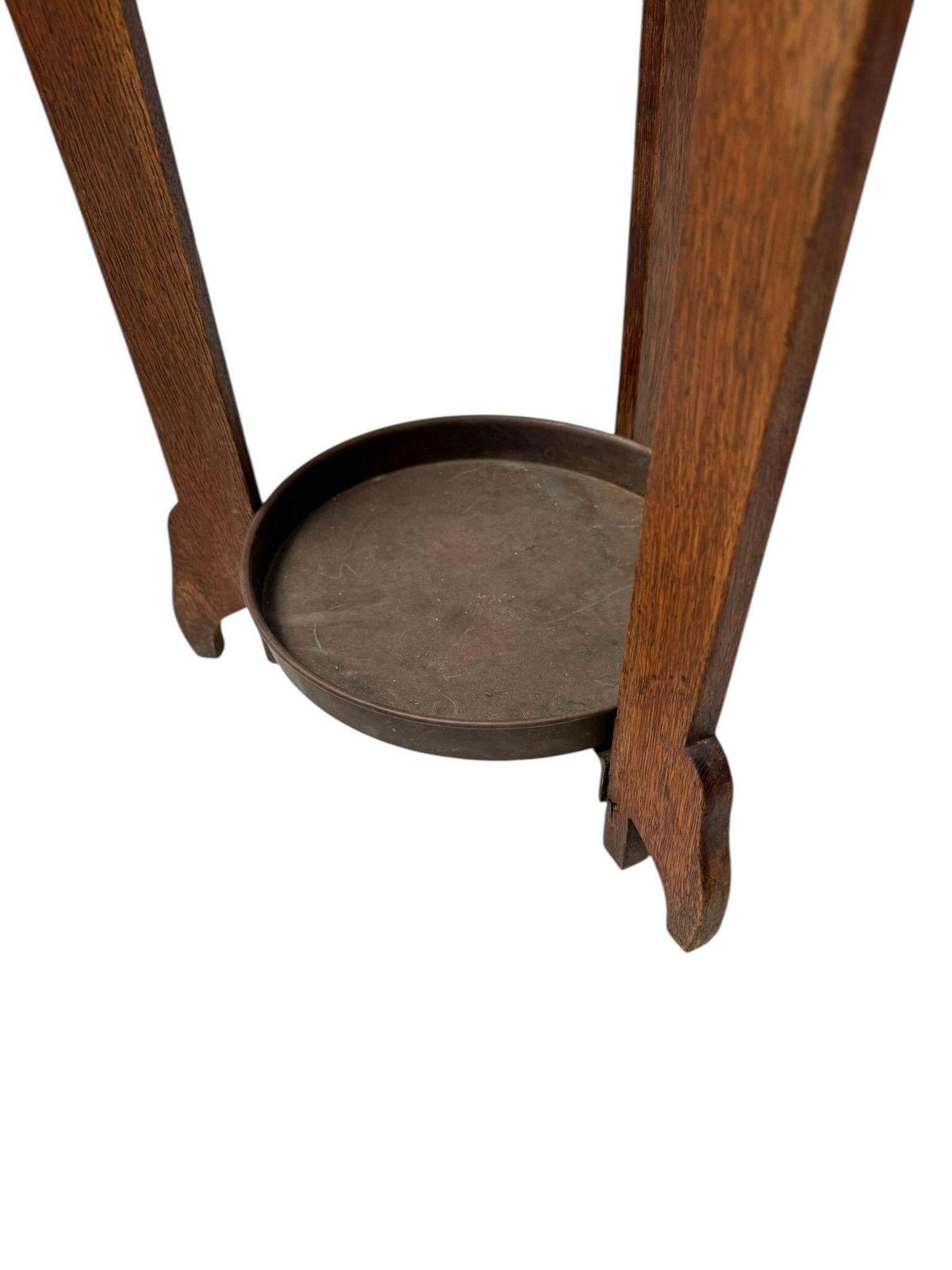 Oak And Brass Arts & Crafts Umbrella Stand, 1900s photo vintage