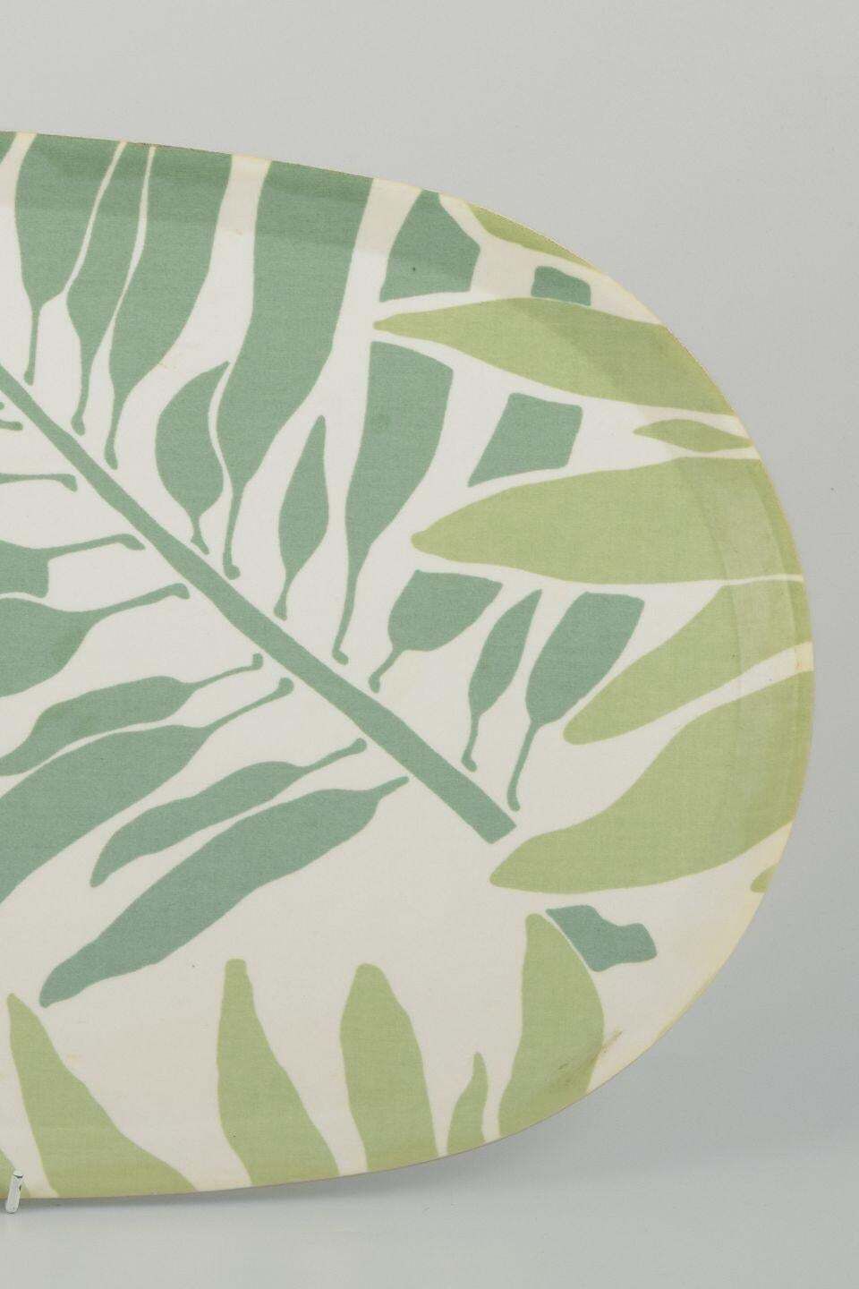 Märta Måås Fjetterström Ab. Oval Serving Tray In Moulded Wood With Leaf Motif. photo furniture