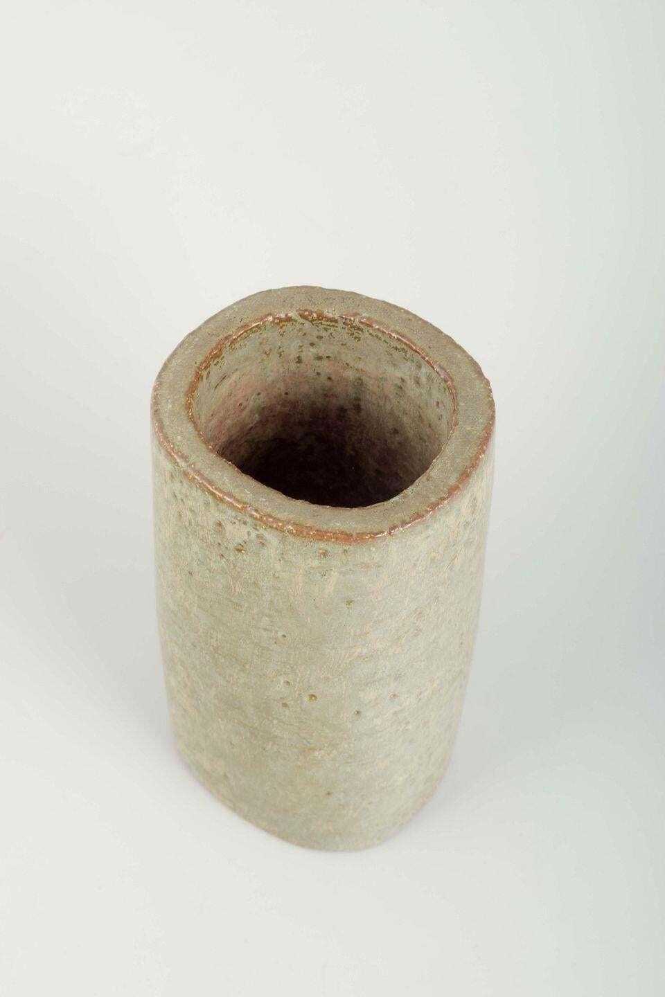 Per Linnemann Schmidt For Palshus. Cylindrical Stoneware Vase. 1960s/70s photo furniture