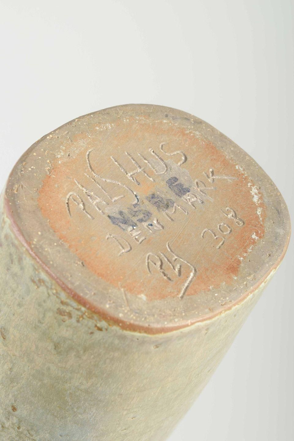 Per Linnemann Schmidt For Palshus. Cylindrical Stoneware Vase. 1960s/70s photo Home Decor