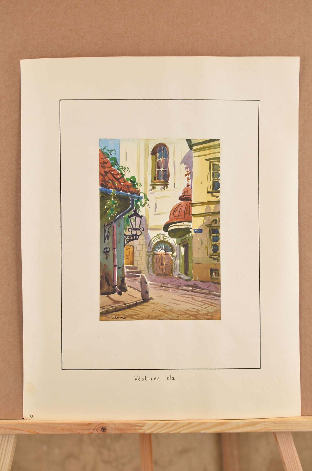 Janis Brektevestures Street In Old Riga. 1956. Watercolor, Paper. 23x15 Cm. Signed1956 photo furniture