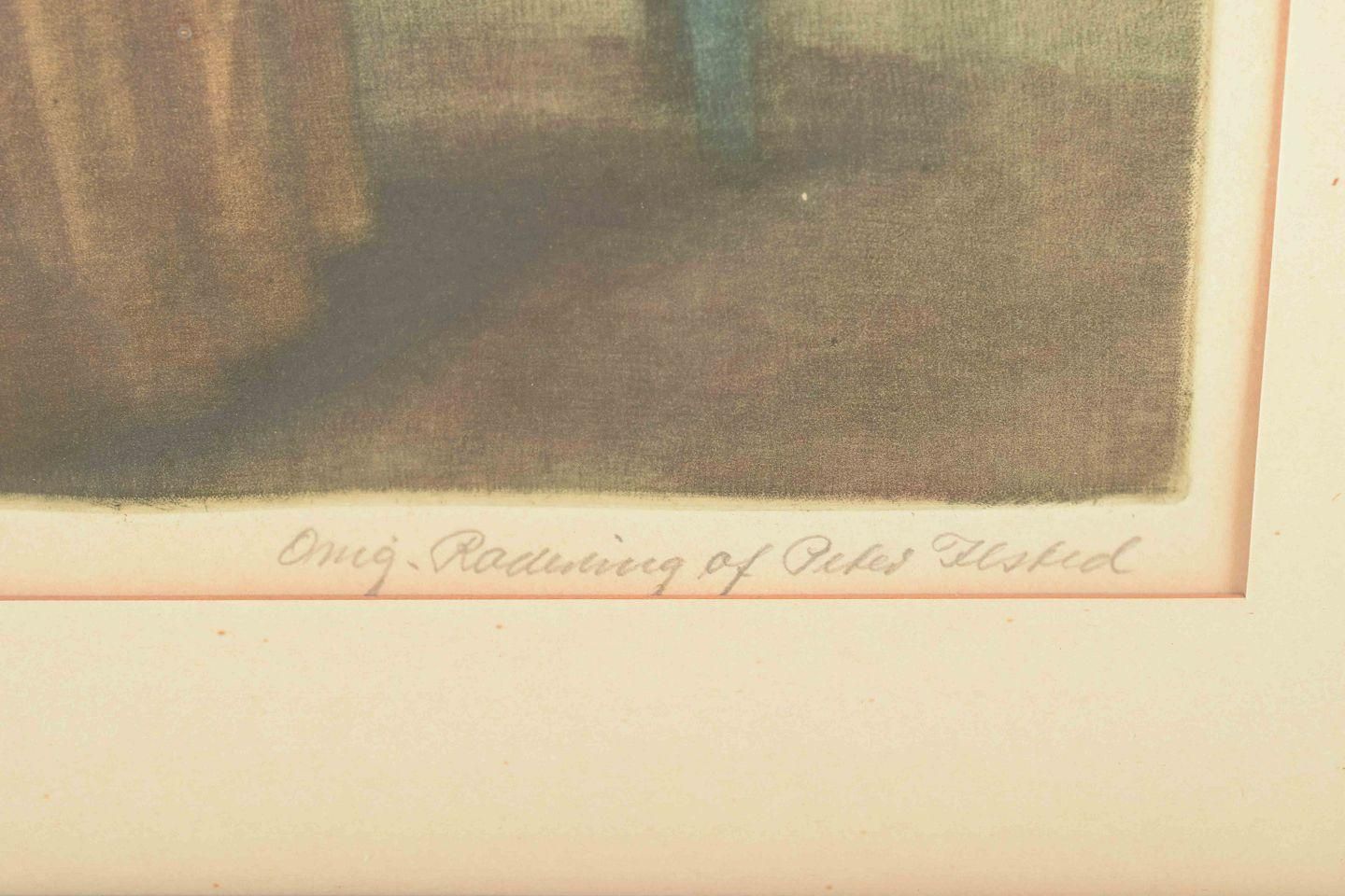 Peter Ilsted. “Woman At A Cabinet”. Mezzotint In Colors. Ca. 1910 1920 photo Art
