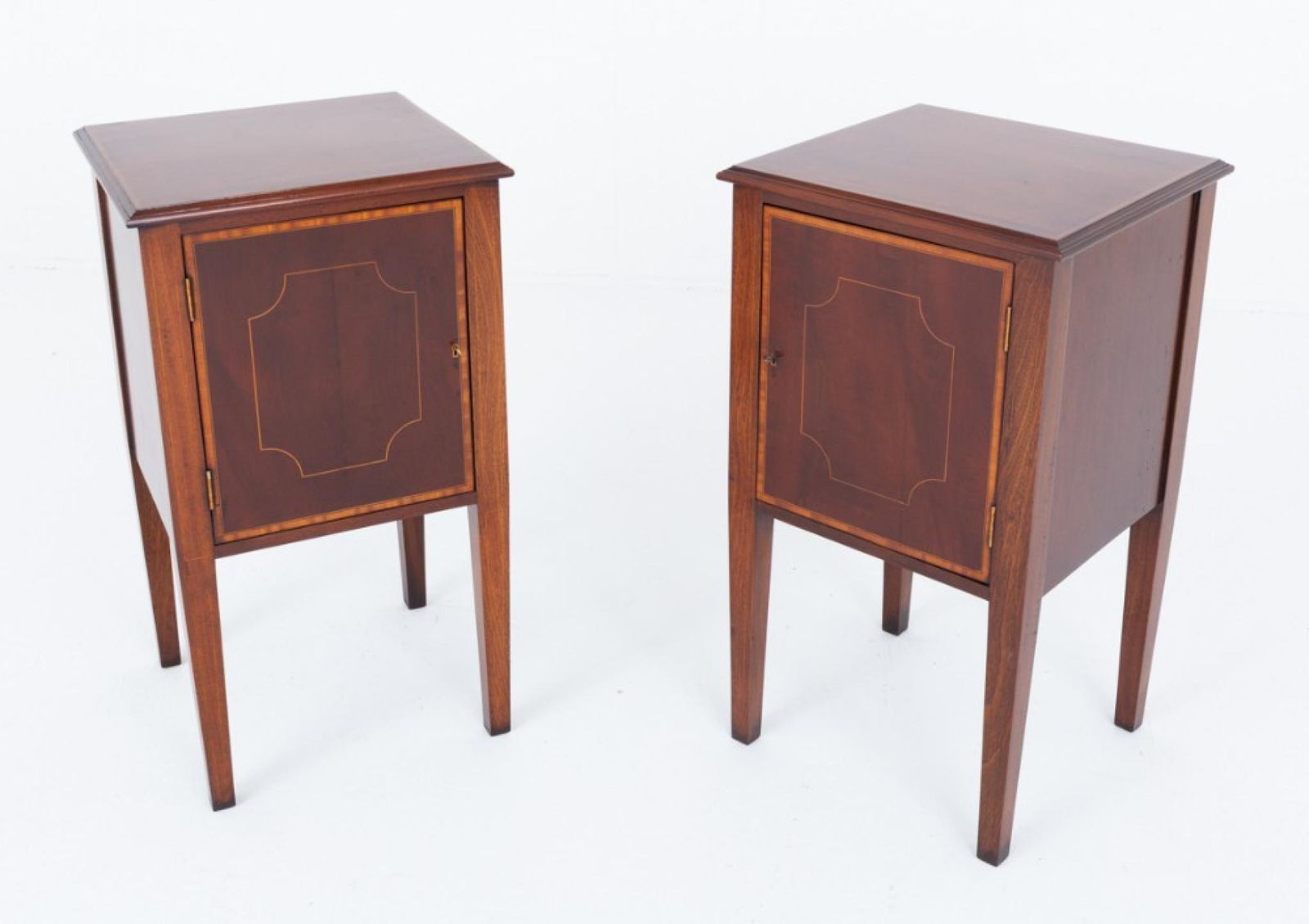 Sheraton Bedside Cabinets Revival Mahogany Nightstands photo furniture
