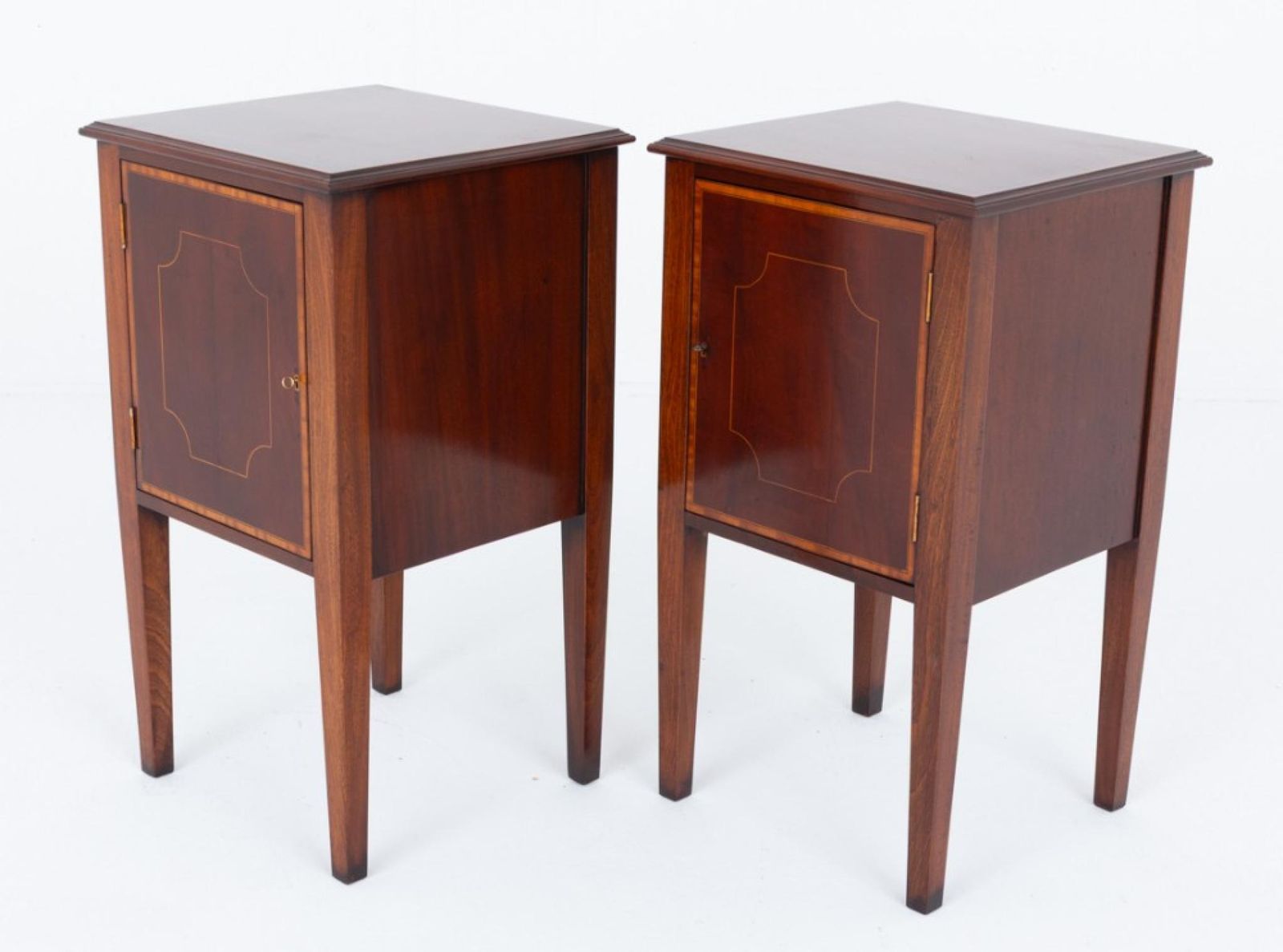 Sheraton Bedside Cabinets Revival Mahogany Nightstands photo Furniture