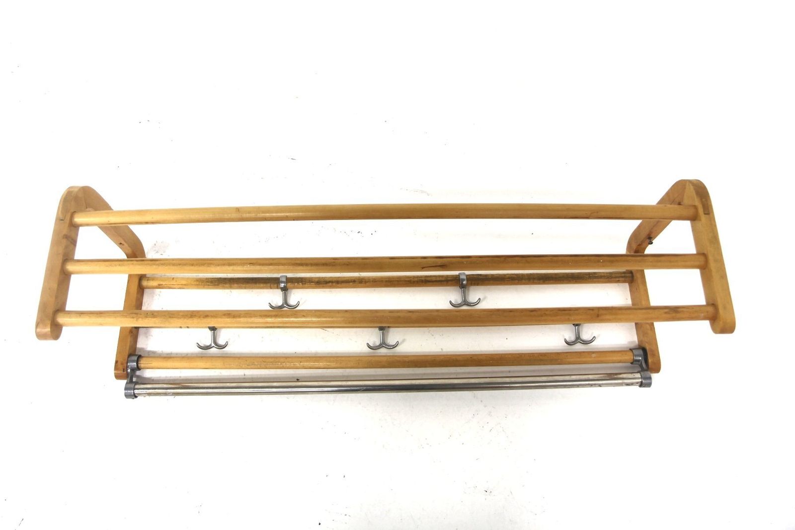 Scandinavian Coat Rack In Beech Wood, Sweden, 1950s photo 366.0