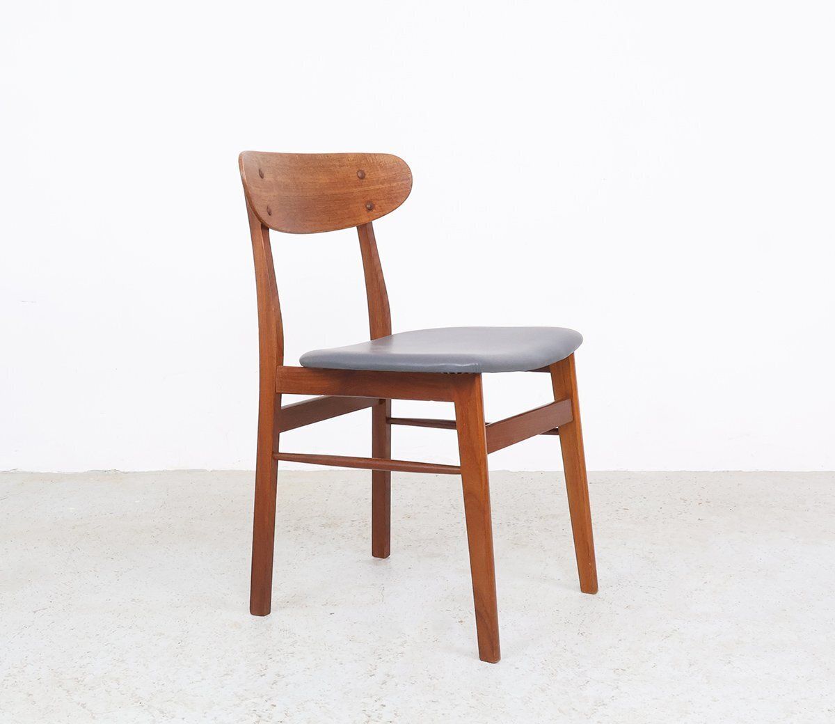 Teak Chairs With Grey Faux Leather From Farstrup Møbler, 1960s, Set Of 4 photo 1306.0