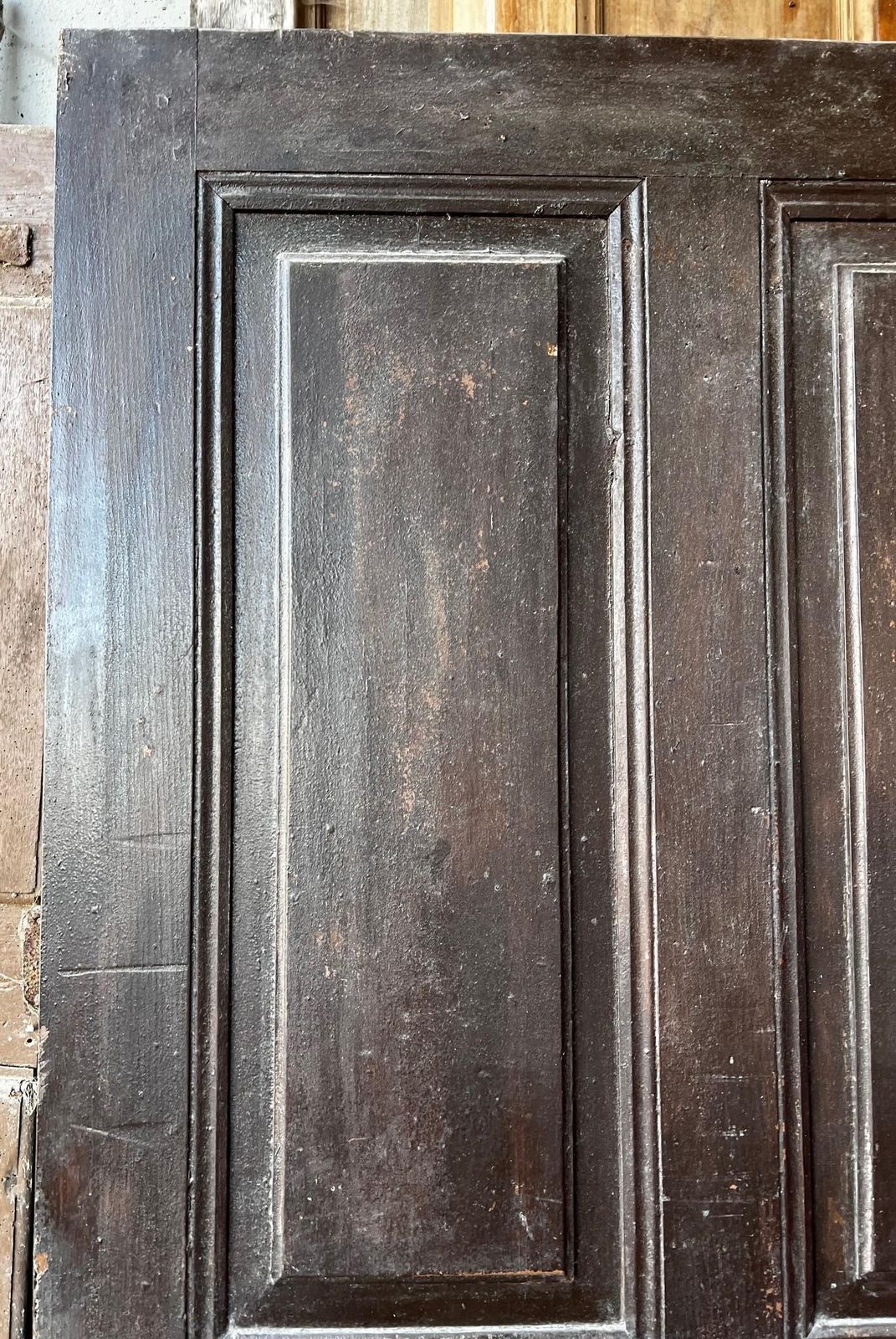 Entrance Door, Black Lacquered Main Door Single Leaf, Italy photo for sale