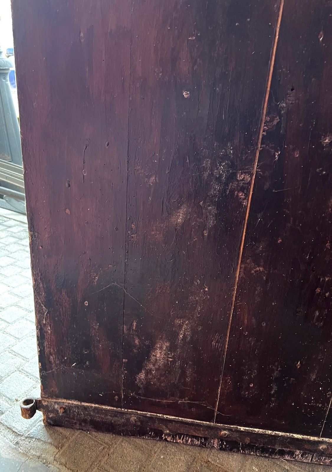 photo for sale Entrance Door, Black Lacquered Main Door Single Leaf, Italy