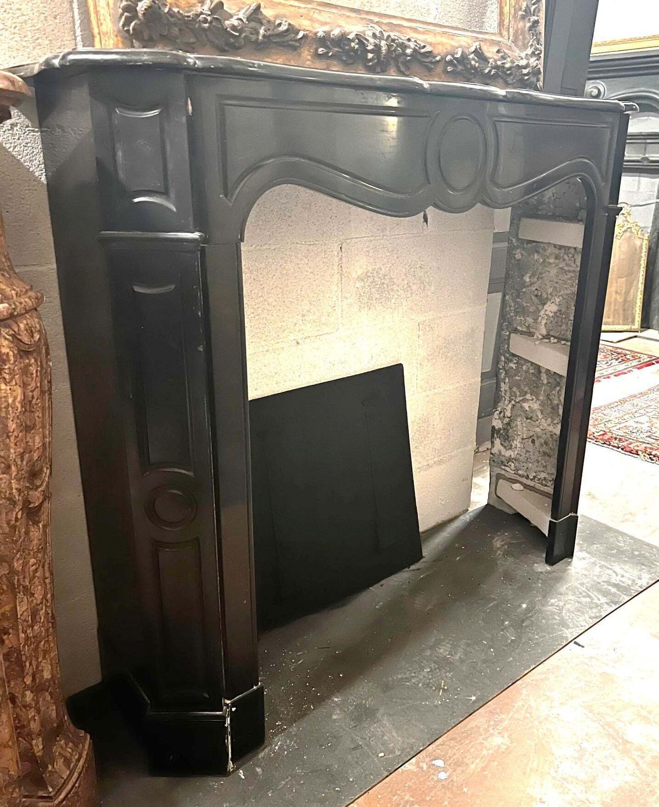 Pompadour Fireplace Frame Made Of Black Marble From Belgium, Italy photo furniture