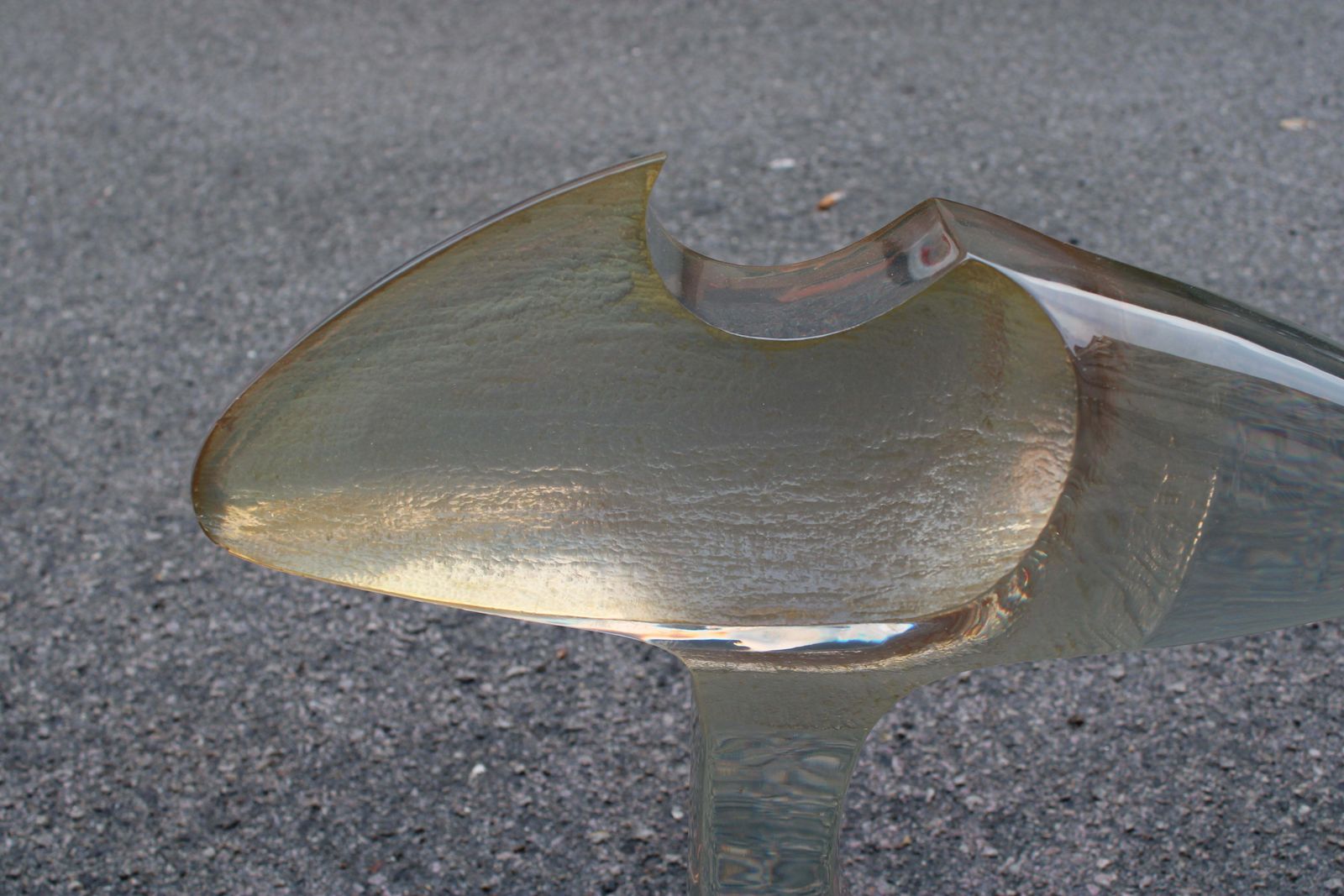 Large Abstract Sculpture Signed Tolomei In Plexiglass 1960 Italy Eye photo for sale