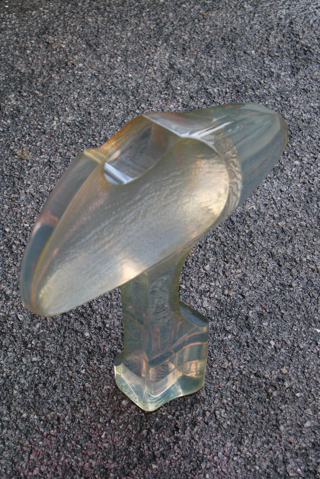 photo vinterior Large Abstract Sculpture Signed Tolomei In Plexiglass 1960 Italy Eye