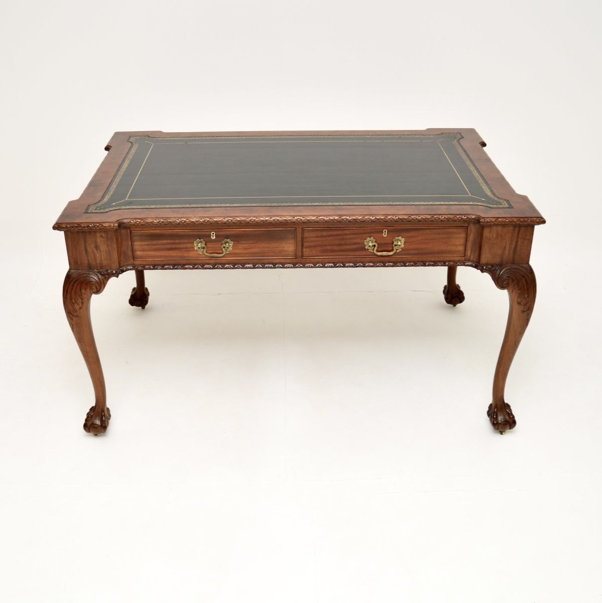 Antique Mahogany Chippendale Revival Desk By Gillows photo furniture