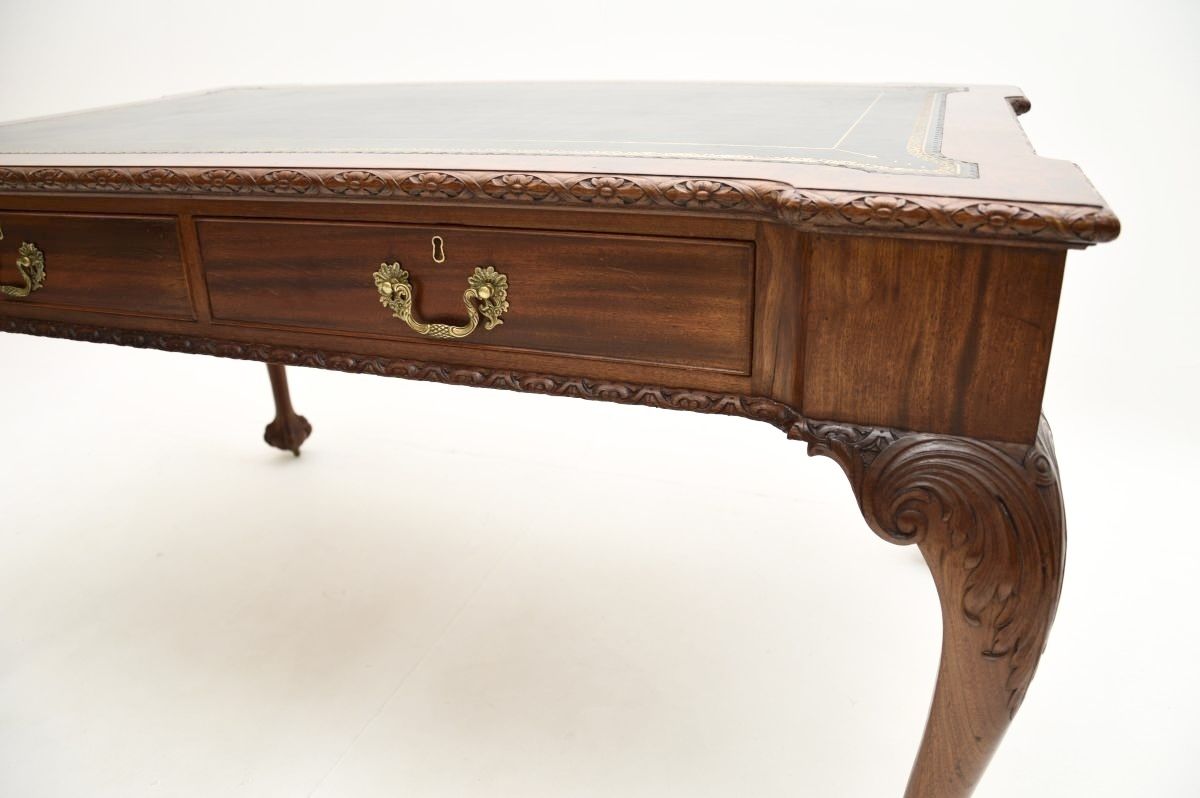 Antique Mahogany Chippendale Revival Desk By Gillows photo buy
