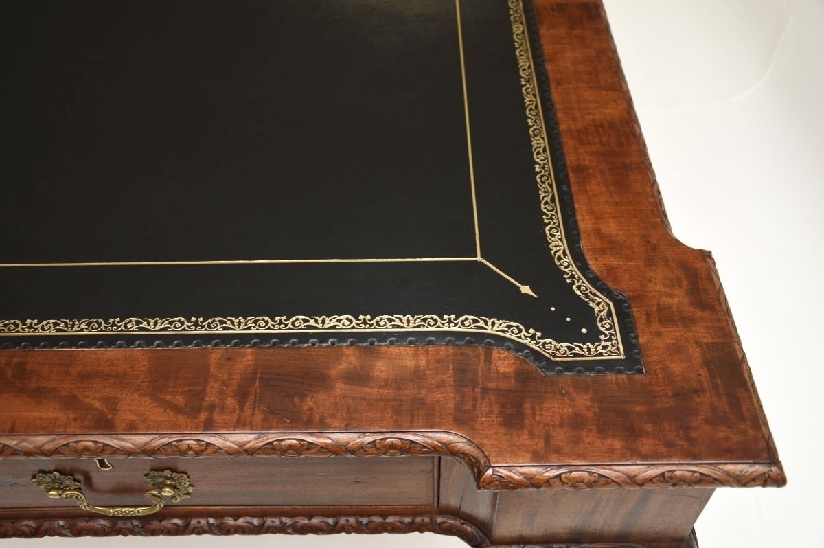 photo vinterior Antique Mahogany Chippendale Revival Desk By Gillows