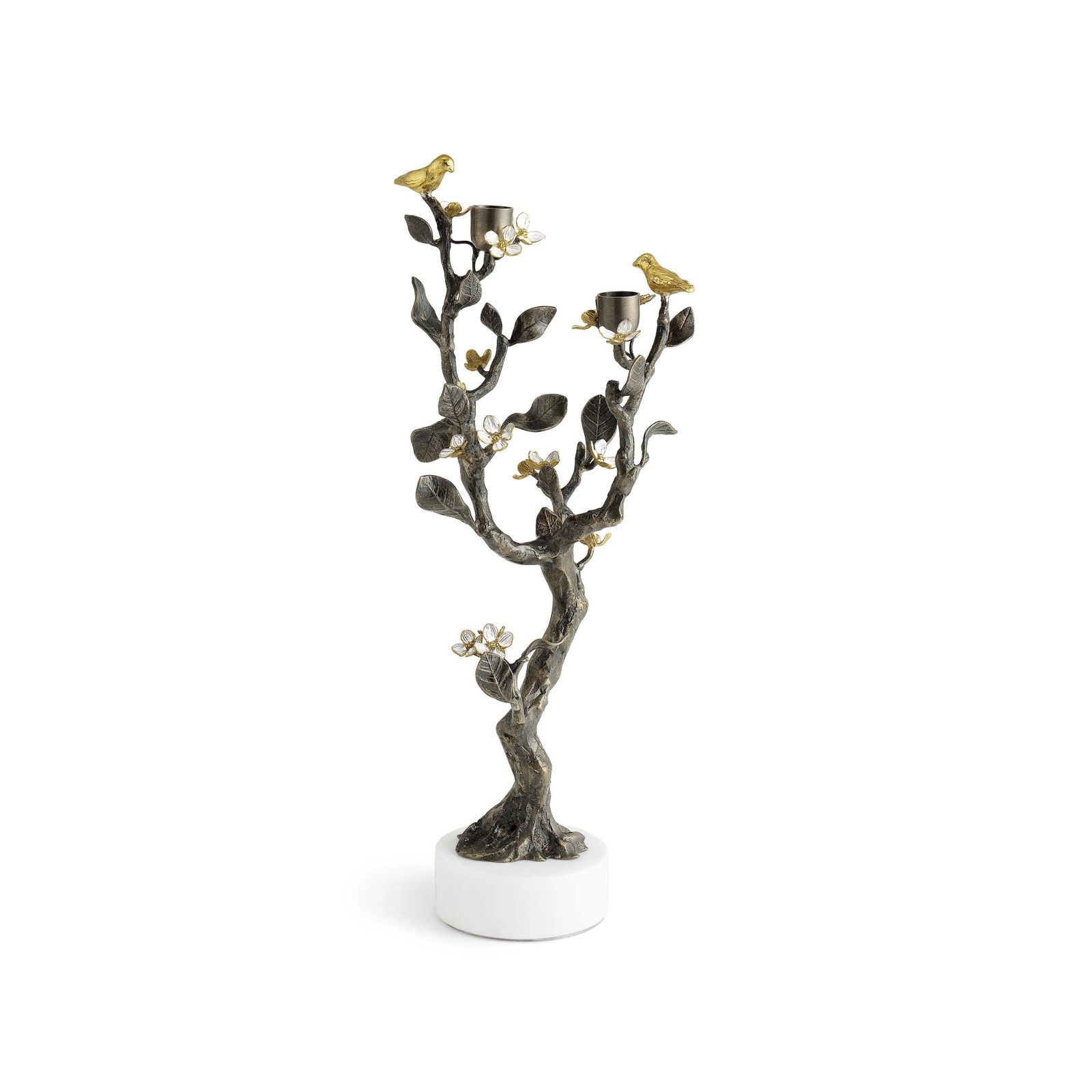 Pair Of Handcrafted Bronze Gold Lovebirds Candelabra photo furniture