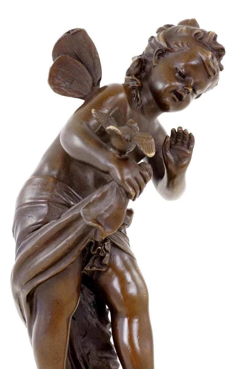 Art Nouveau Brown Patinated Bronze Fairy Sculpture photo 1429.0