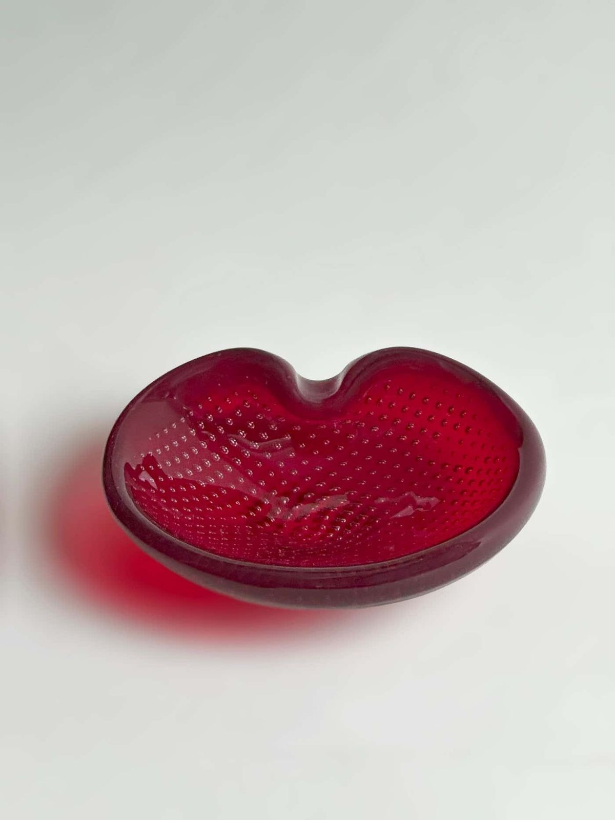 Murano Ruby Red Glass Ashtray By Archimede Seguso, 1960s Italy photo buy