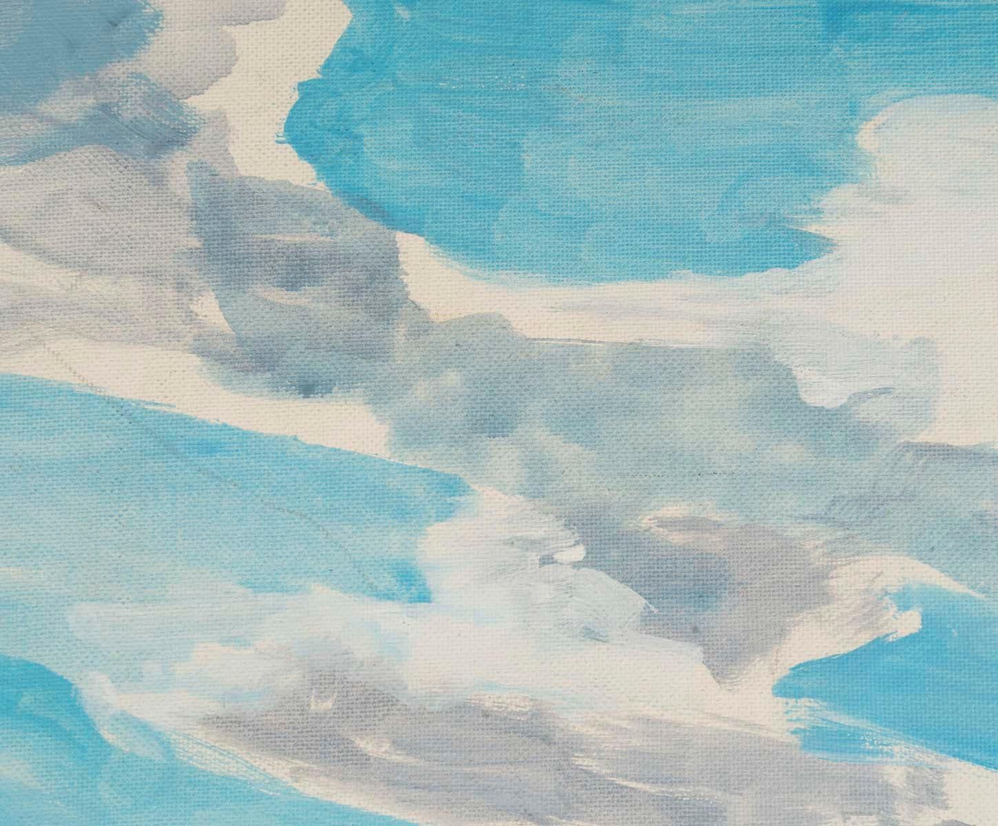 Oil On Cardboard, Landscape Painting By Evelyne Luez. photo vinterior