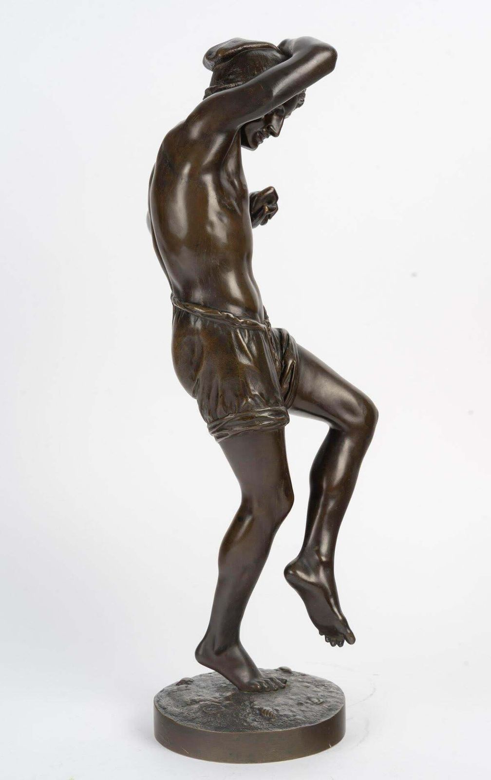 Bronze Sculpture By Francisque Duret With A Brown Patina Depicting A Dancer. photo buy