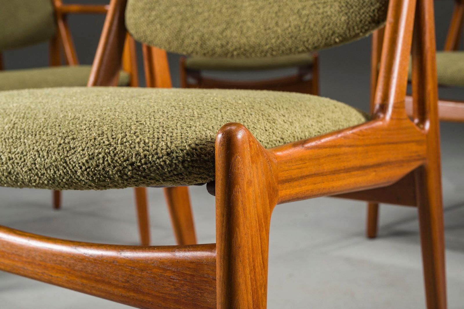 photo for sale Danish Ella Chairs In Teak Attributed To Arne Vodder For Vamo Sønderborg, 1960s, Set Of 6