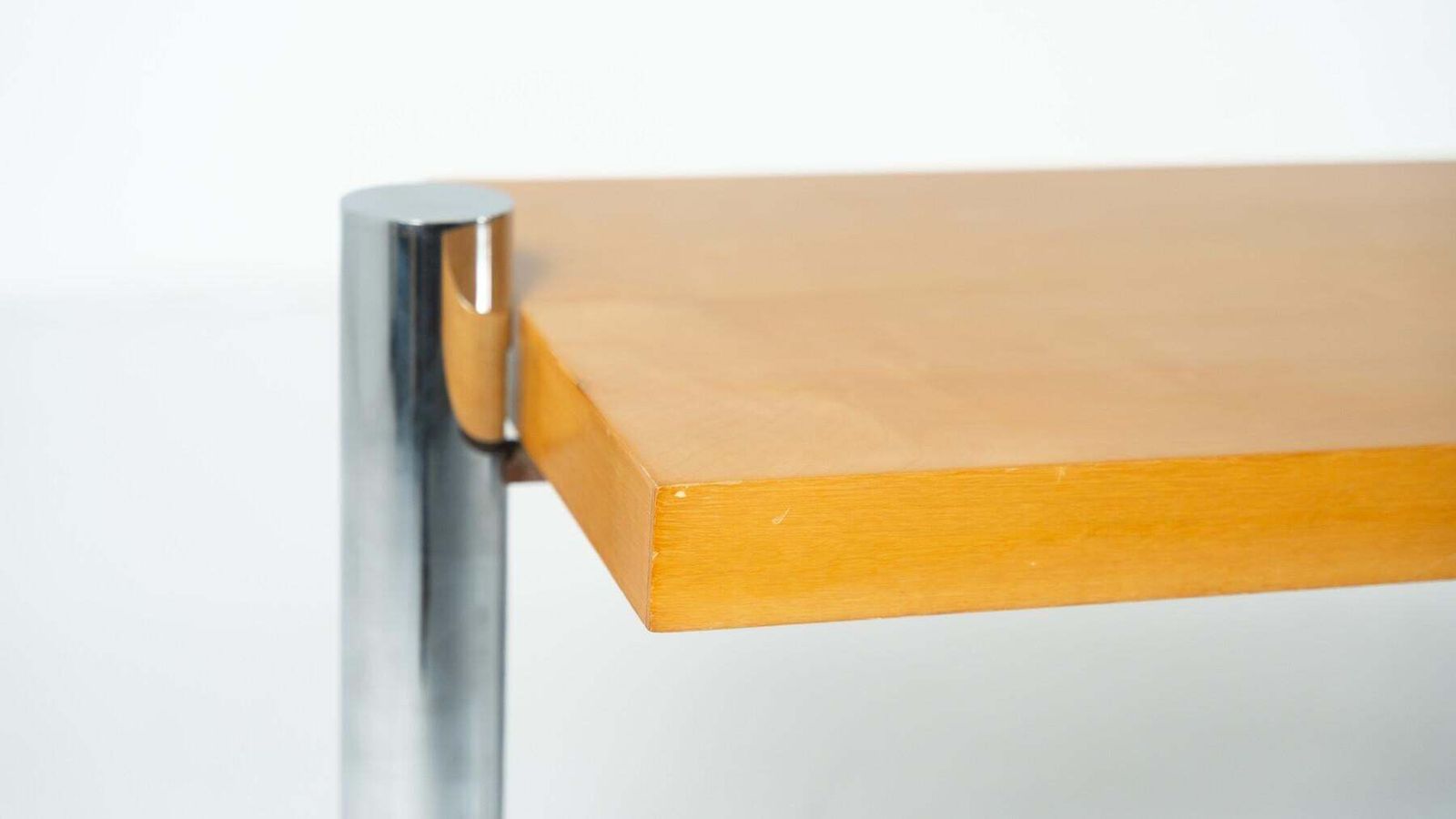 Console In Ash Wood And Metal Attributed To Sergio Asti For Poltronova, 1970s photo buy