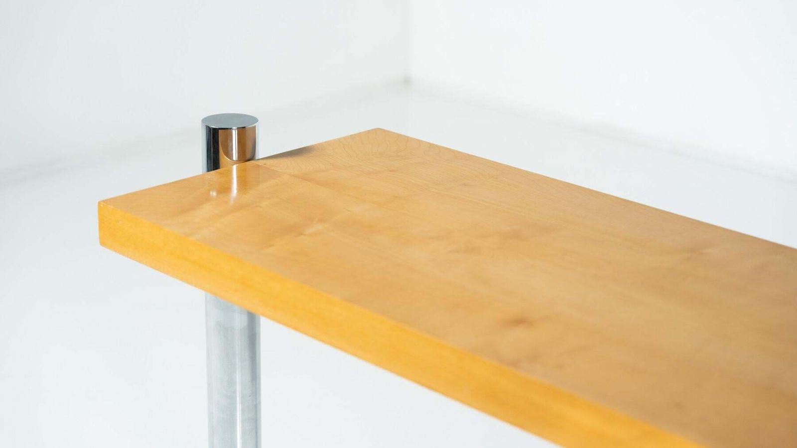 photo for sale Console In Ash Wood And Metal Attributed To Sergio Asti For Poltronova, 1970s
