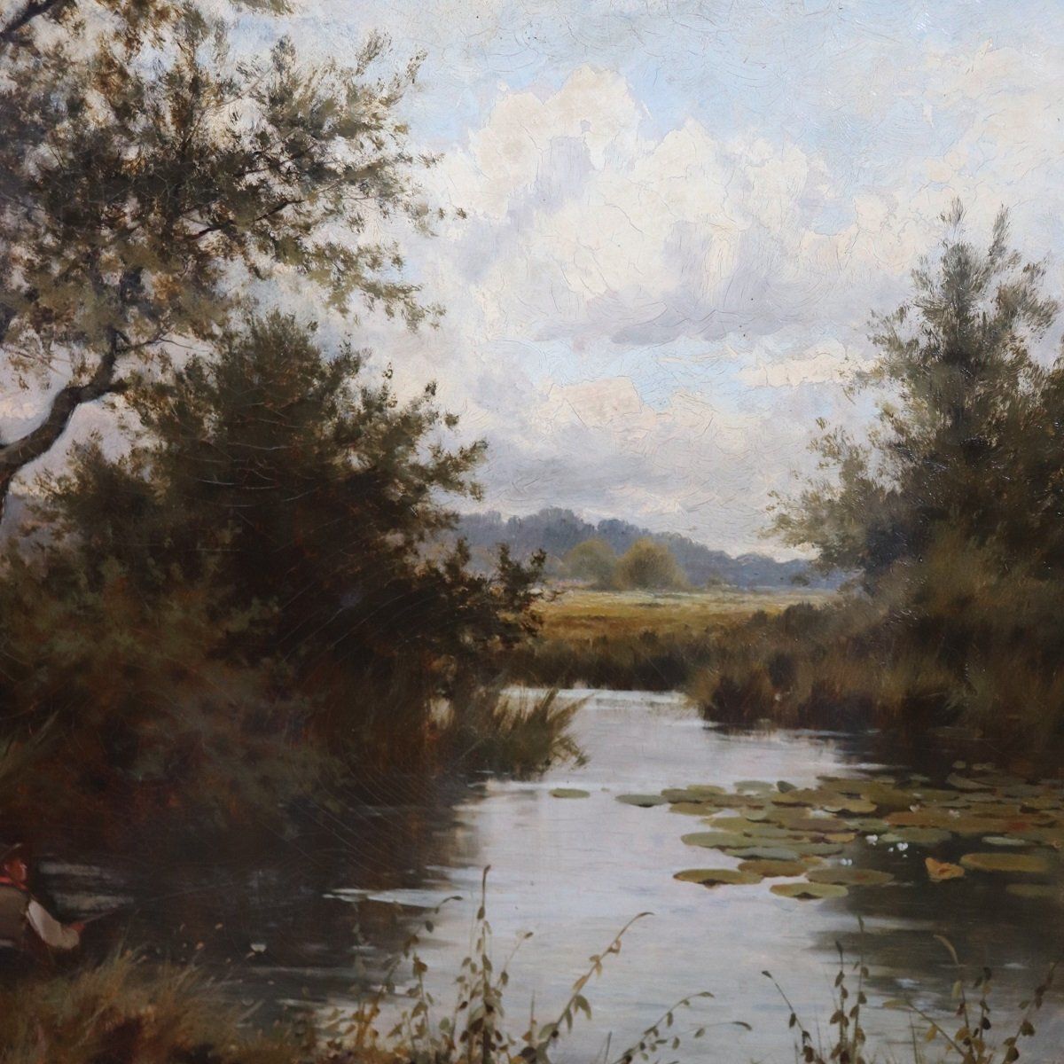 photo buy J. Paulman, River Landscape, Oil Painting On Canvas, Late 19th Century, Framed