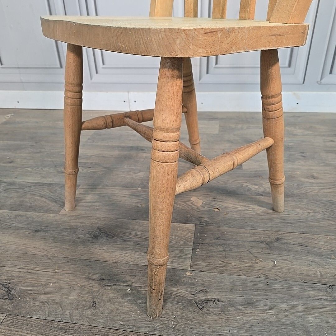photo for sale Antique Wooden Farmhouse Chairs   Victorian Style Turned Country Windsor  Solid