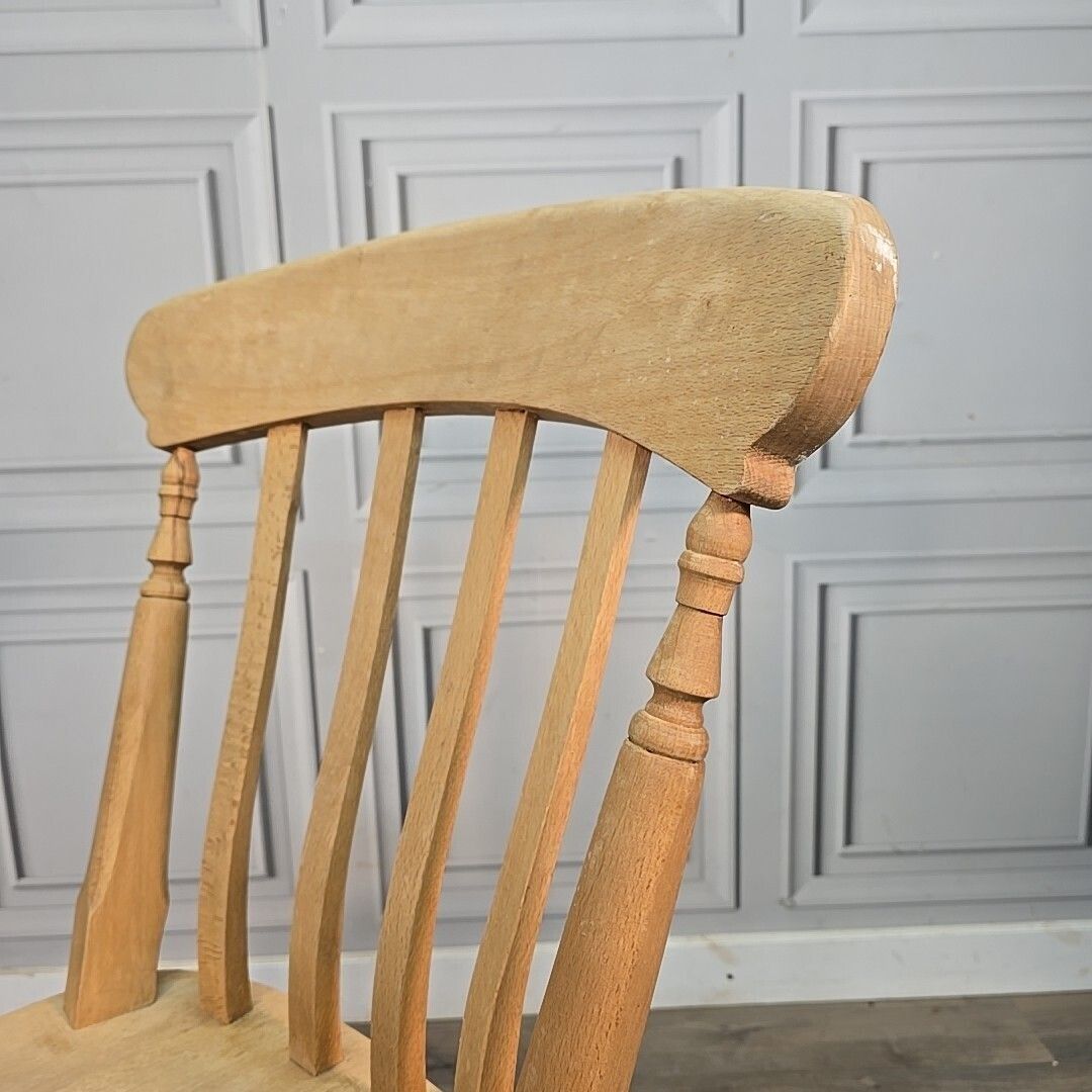 70.0 Antique Wooden Farmhouse Chairs   Victorian Style Turned Country Windsor  Solid photo