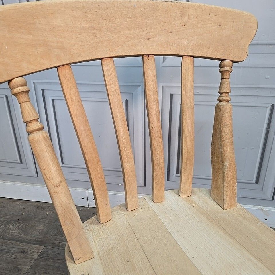 Antique Wooden Farmhouse Chairs   Victorian Style Turned Country Windsor  Solid photo 70.0