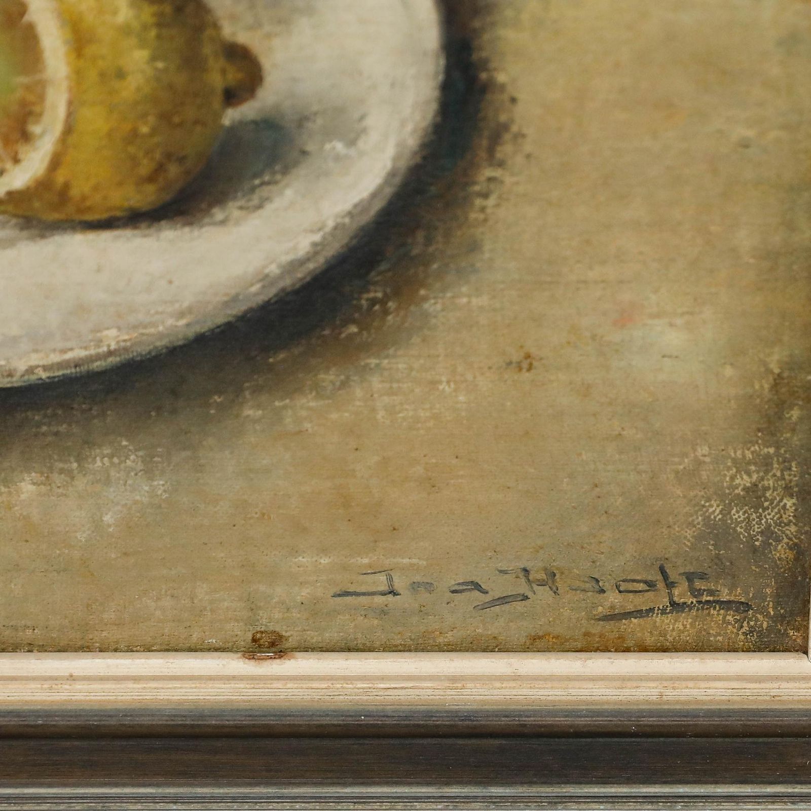 photo for sale Ina Hooft (1894 1994)   Framed Mid 20th Century Oil, Sprat & Lemon