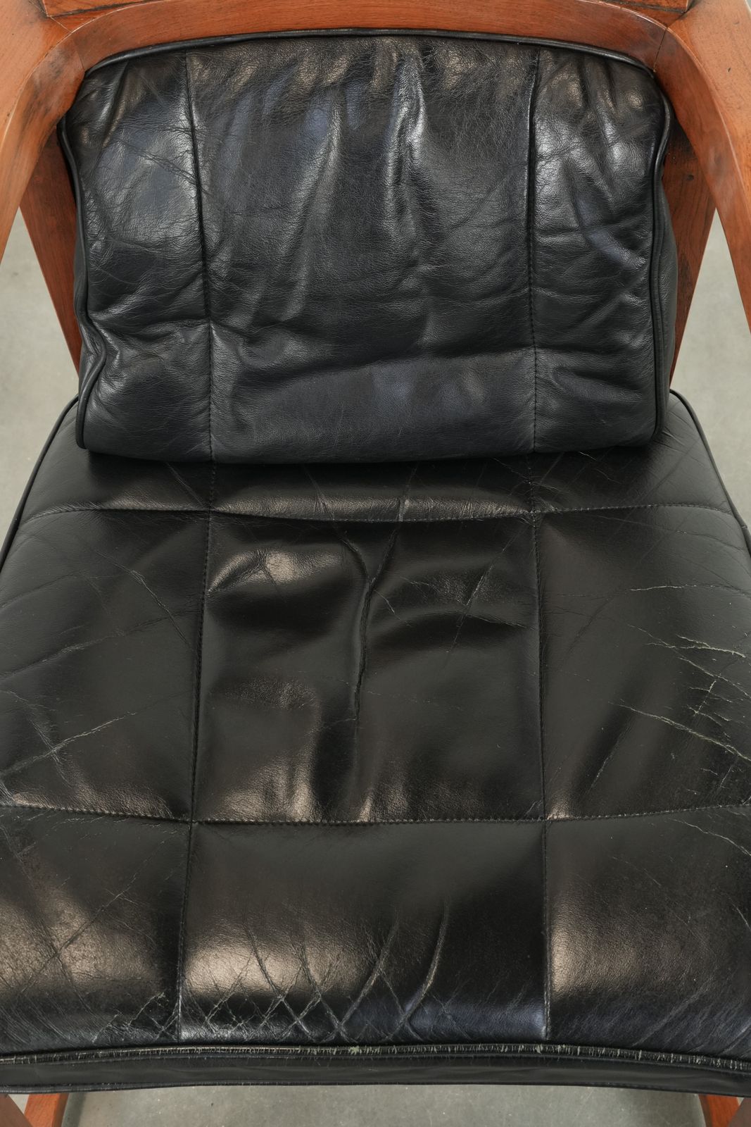 Luxury Black Leather Schuitema Art Deco Design Dining, Occasional, Or Desk Chair From The Decoforma Series With Armrests photo vinterior