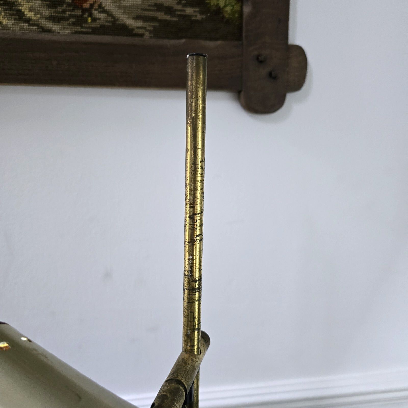 photo for sale Vintage 70s Brass Floor Lamp Vitrika Denmark Mcm Reading Adjustable 2lights Rare