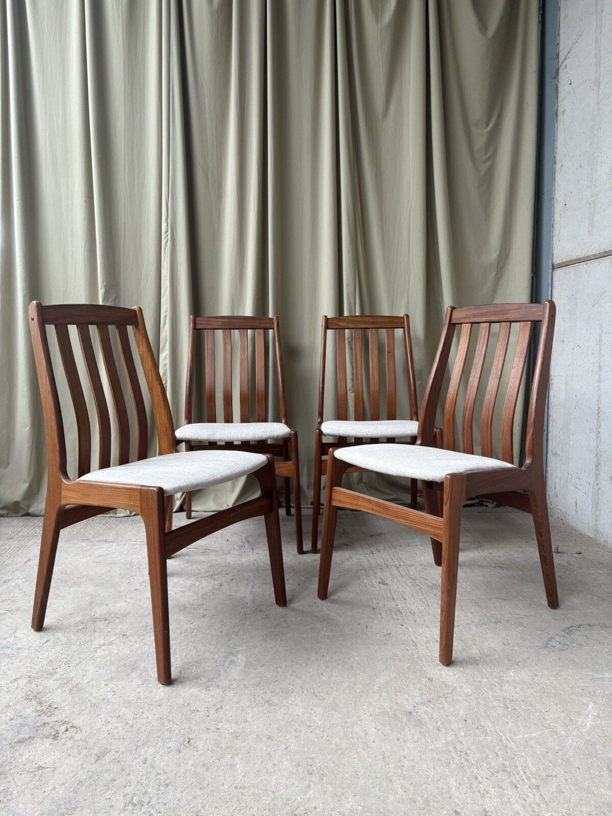 Vtg Mid Century 4 Schonning & Elgaard Danish Dining Chairs Retro Scandi R1005 photo for sale