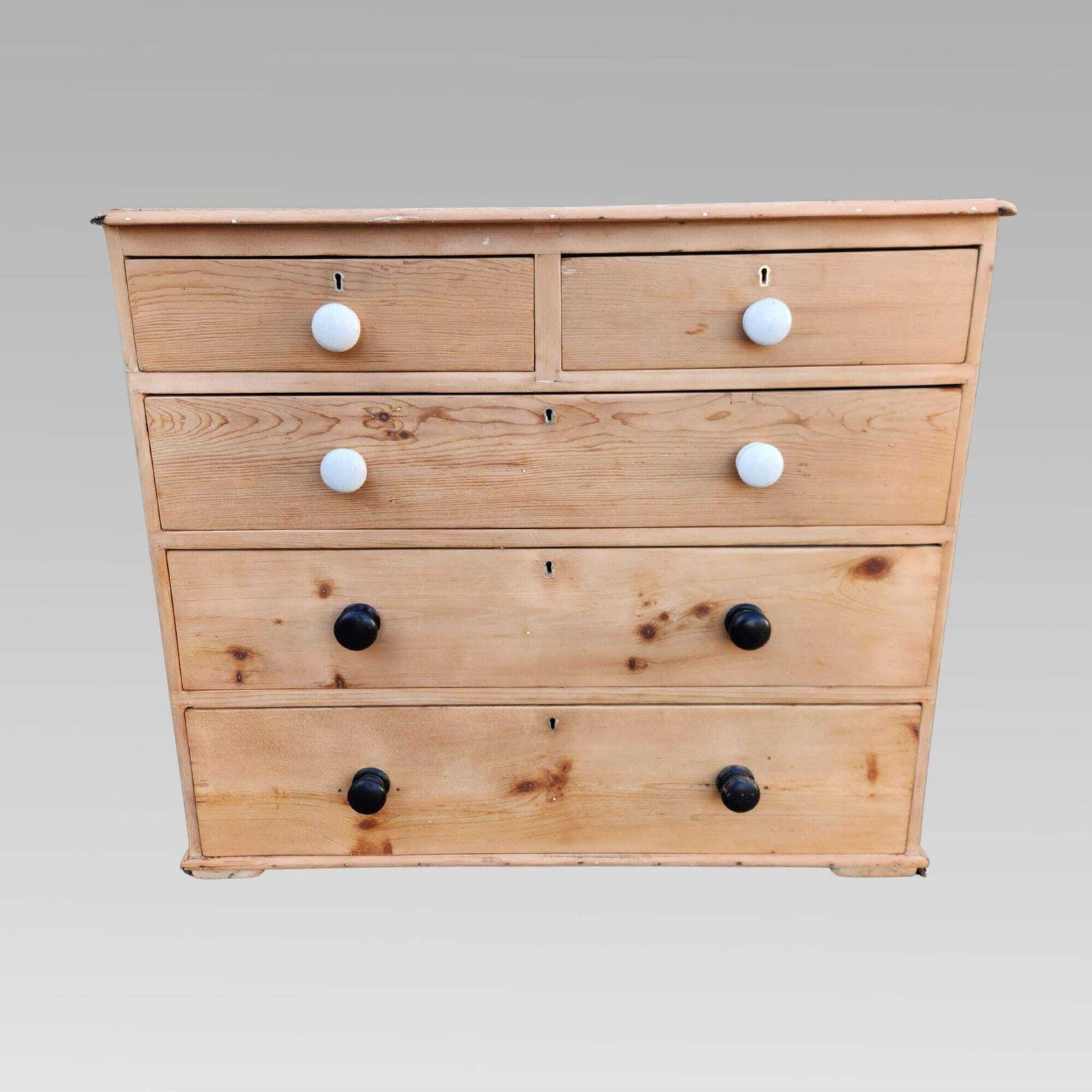 Charming Antique 19th Century Victorian Pine Chest Of Drawers photo for sale