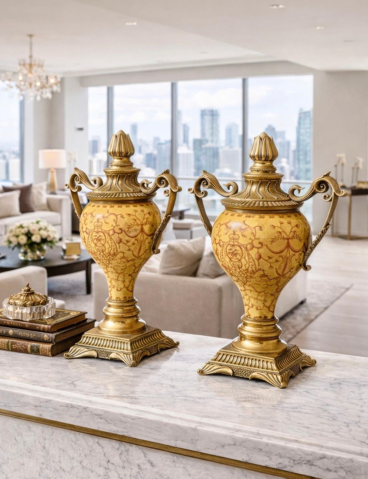 Pair Of French Napoleon III Ormolu Mounted Sevres Style Cassolettes photo furniture