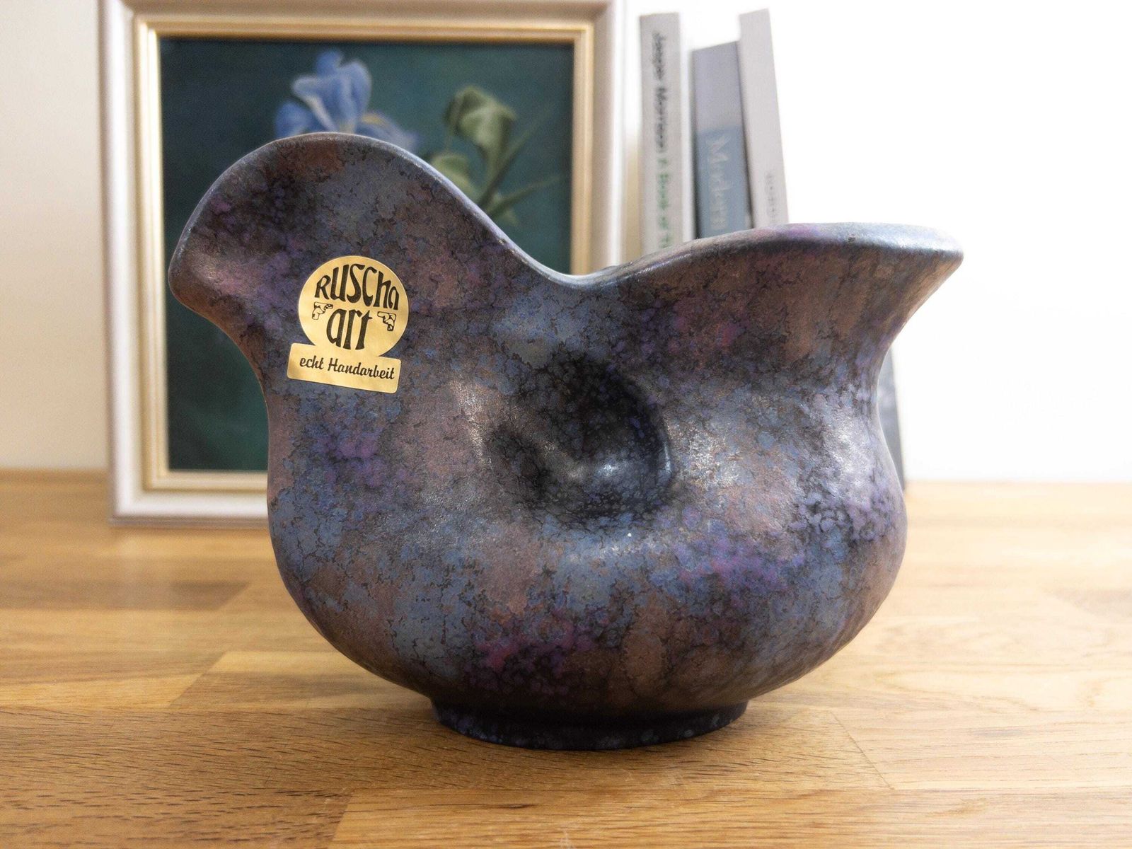 photo vintage Ruscha Purple Bird Vase   West German Art Pottery   Form G 1