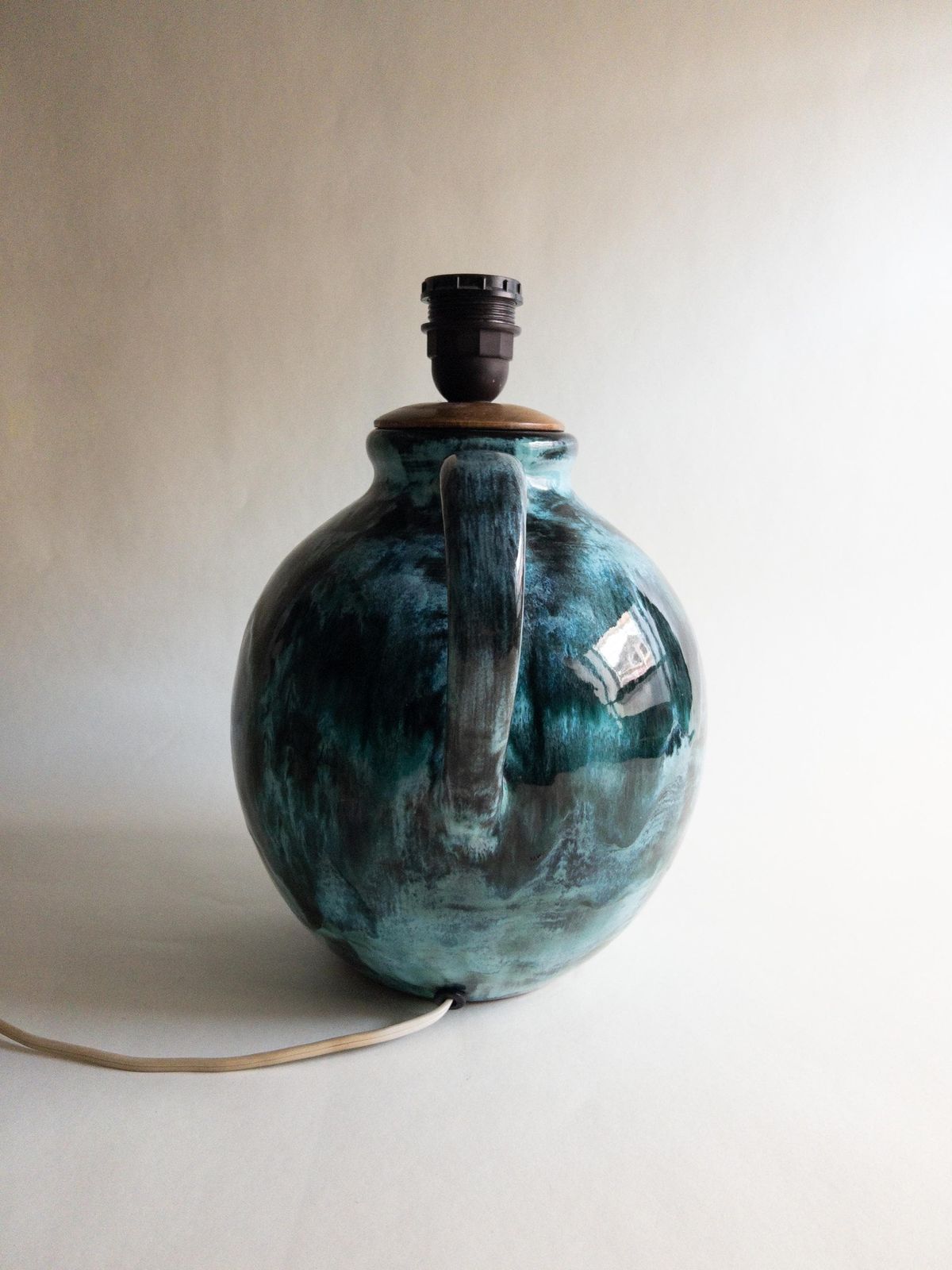 Gustav Spörri Ceramic Table Lamp Base, Swiss Mid Century Pottery photo vinterior